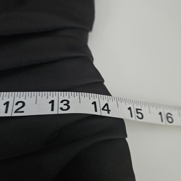 Davids Bridal dress Sz 6 sleeveless ruched elegant black formal maxi - Picture 9 of 10